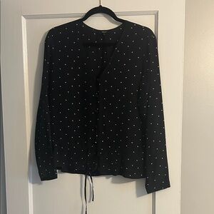Rails Beaux Black and White Mini Heart Blouse